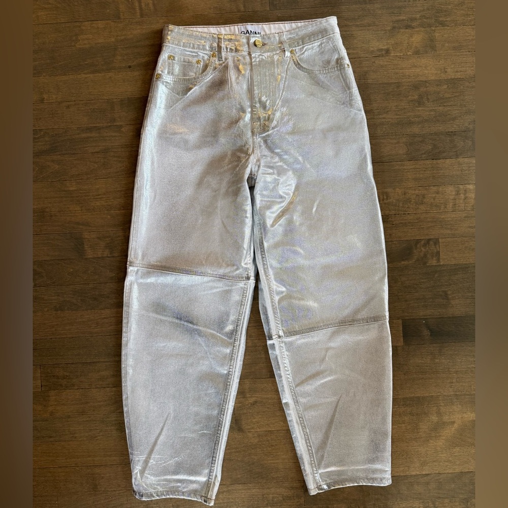 Ganni Stary Silver Women's Jeans NEW